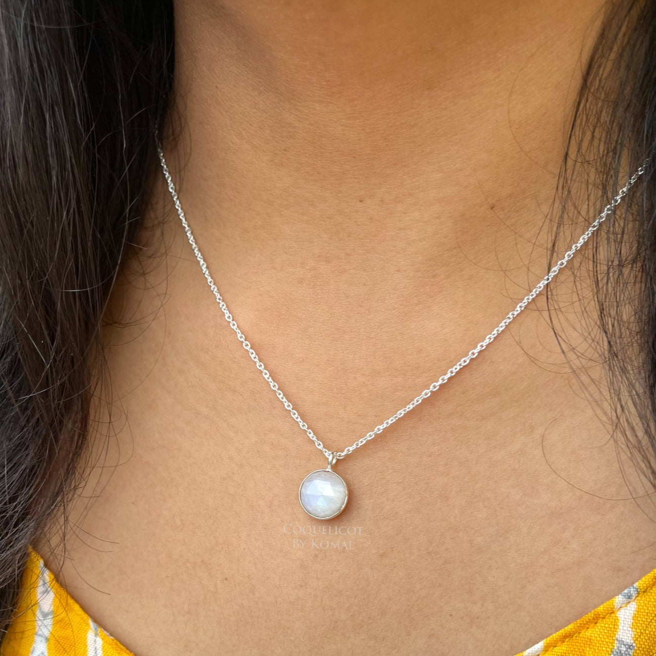 Solid Gold Moonstone Pearl Necklace – Yifat Bareket Jewelry Designs