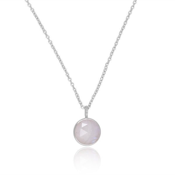 Sterling Silver and Moonstone Necklace- 