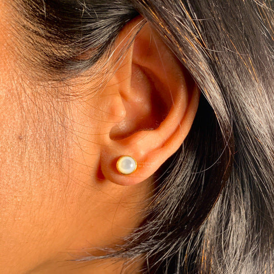 Mother of Pearl Stud Earrings - Jewellery for Women