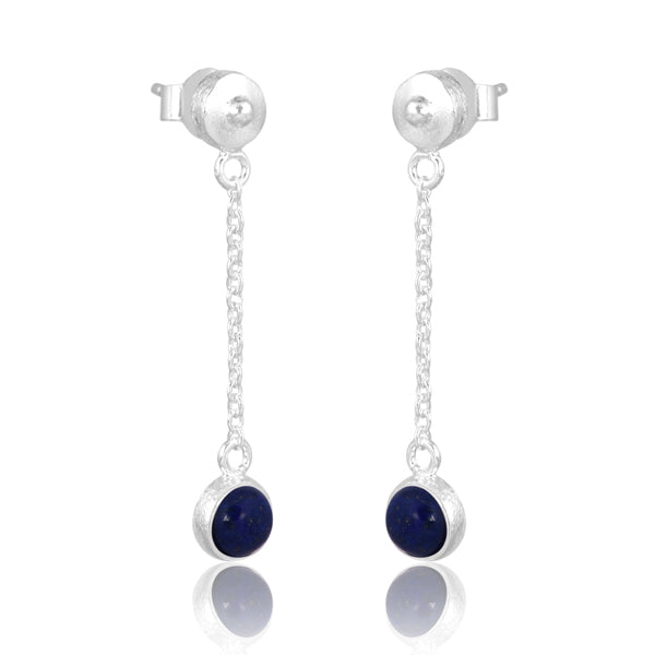 Lapis Lazuli drop earrings 925 Sterling Silver Jewellery for women